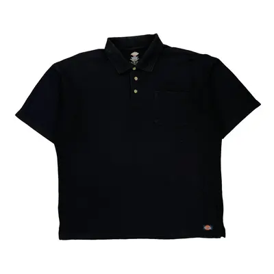 Dickies Polo Shirt - XL Black Cotton Blend