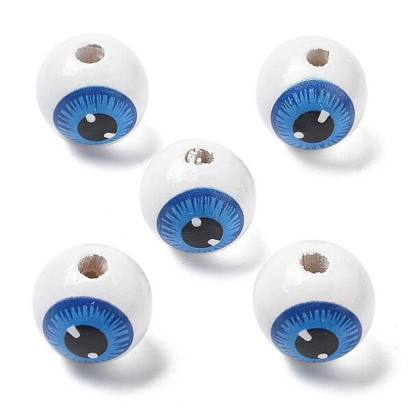 Printed Schima Wood European Beads