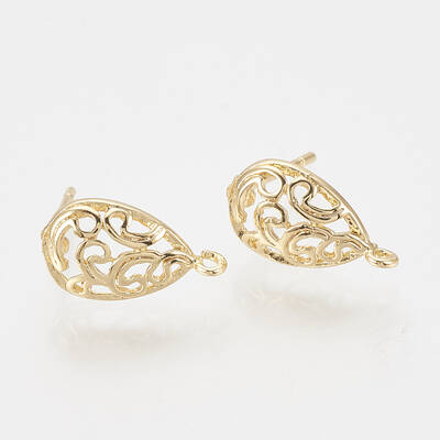 Brass Stud Earring Findings