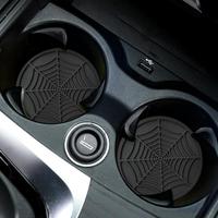 Fall Car Non-slip Thermal Insulation Coaster, Summer Creative Spider Web Design Cup Holder Coaster Car Ornament, Creative Ant...