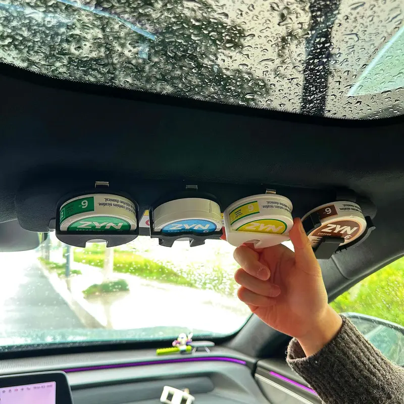Zyn Holder Visor Clip | Durable Material for Car | Universal Fit & Easy Access | Essential Accessory for Zyn Pouches(no print...