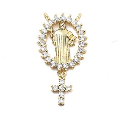 Brass Micro Pave Cubic Zirconia Pendants