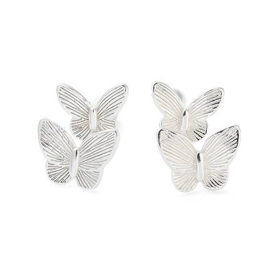 999 Fine Silver Butterfly Cartilage Earrings