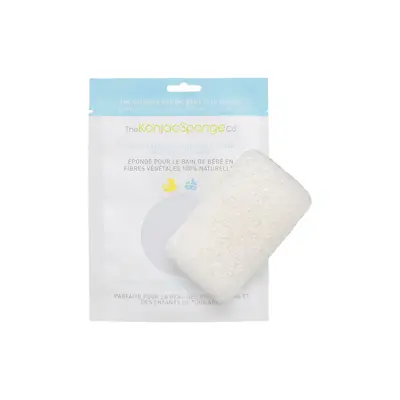 The konjac sponge company Pure White Rectangular Baby Sponge