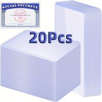 20 or 40 pieces of transparent PVC card protective cover - high transparency, suitable for scanning social security and medic...