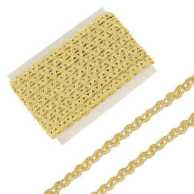 10M Polyester Metallic Braided Lace Trim