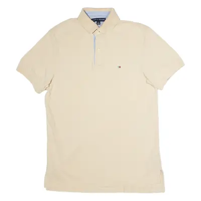 TOMMY HILFIGER Mens Polo Shirt Beige S