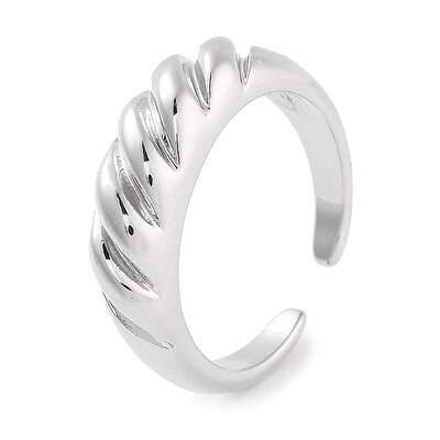 Rack Plating Brass Open Cuff Ring for Women