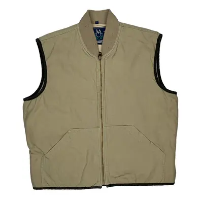 Members Only Gilet - Large Beige Cotton