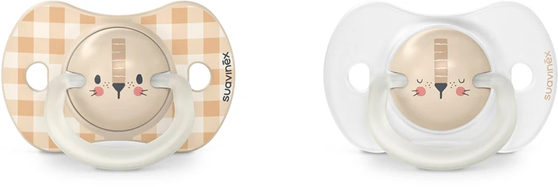 Suavinex Night & Day Physiological 6-18 months Cream Lion pacifier 2 pieces