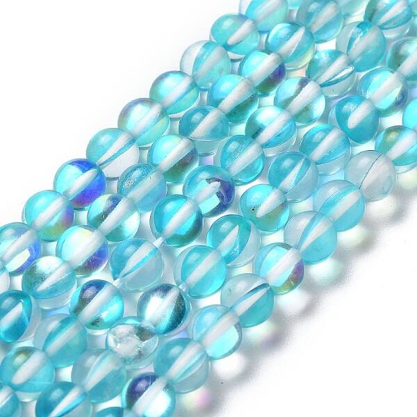Synthetic Moonstone Beads Strands