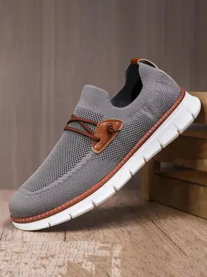 Men's Casual Lace Up Low Top Sneakers, Lightweight Breathable Comfortable Running Sports Shoes for Daily Wear, Minimalist All...