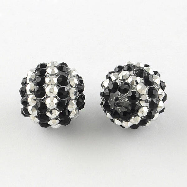 Resin Rhinestone Round Beads