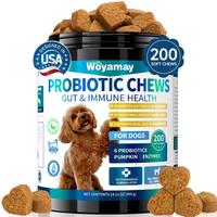 Woyamay Dog Probiotic Soft Chews, 200 Ct, Support Gut Health Itchy Skin Relief, Good for Overall Health, Grow Appetite, Build...