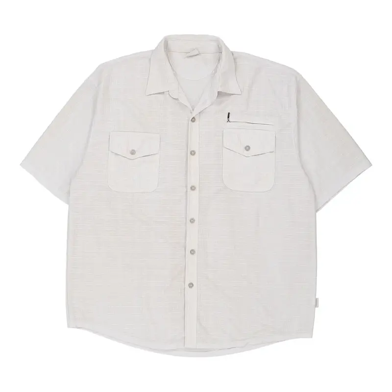 Aoxikai Short Sleeve Shirt - 3XL White Cotton Blend