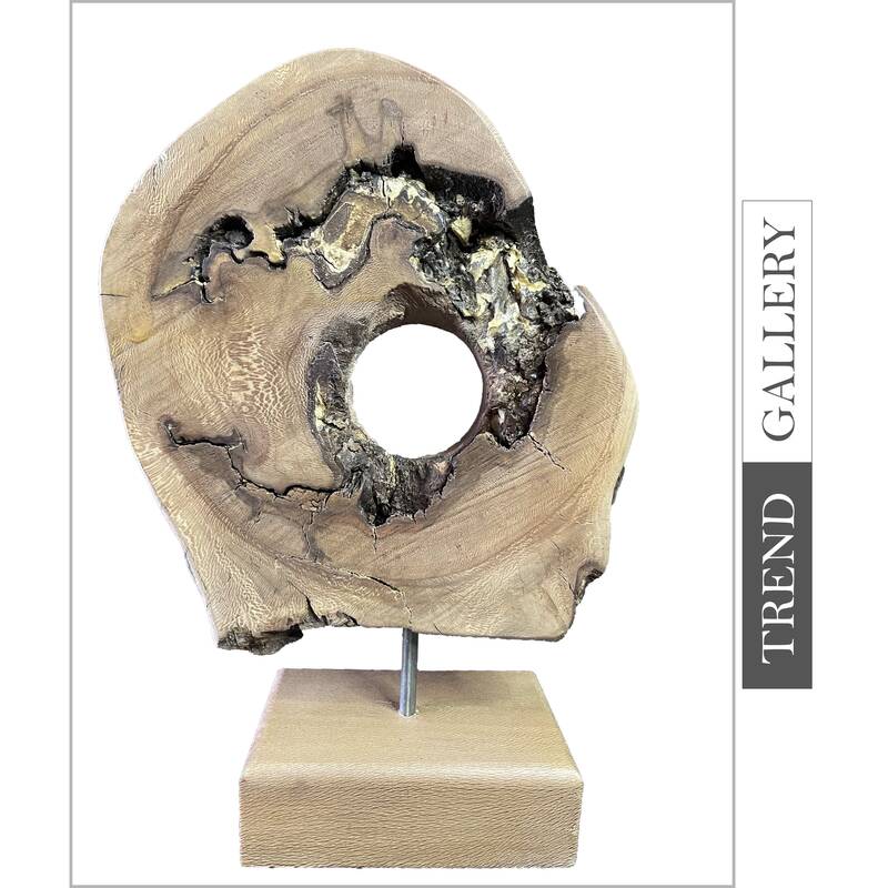 Creative Wood Figurine Abstract Statue for Home Decor Original Hand Carved Table Statue Desktop Art | SELF BETRAYAL 14"x...