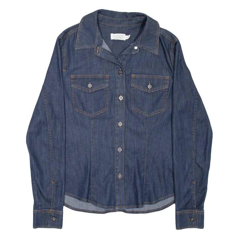 & OTHER STORIES Womens Denim Shirt Blue Long Sleeve S