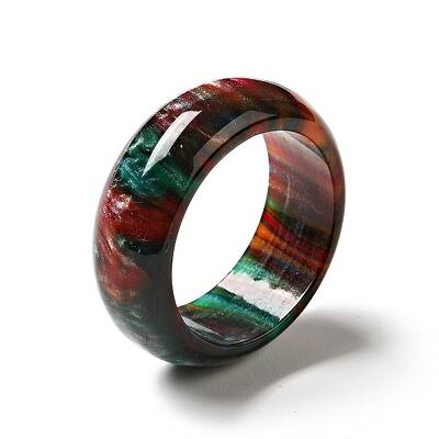 Resin Plain Band Finger Ring for Women