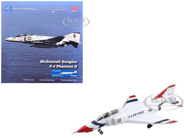 McDonnell Douglas F-4E Phantom II Fighter-Bomber Aircraft Thunderbirds, with Decals for No.1 to 7 planes, 1973/74 Season Un...