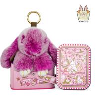【BunnyLulu】Handmade Soft Bunny PomPom Keychain, Cute Bag Charm, Phone Accessory, Car Decor, Gift for Women and Kids
