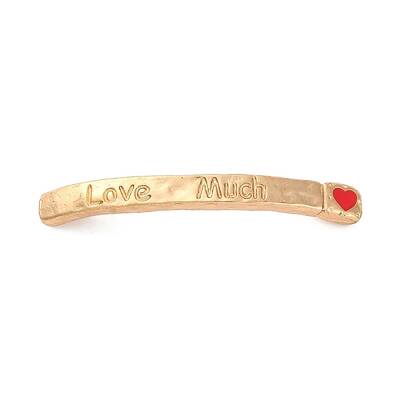 Alloy Red Enamel Love Much Connector Links Charms