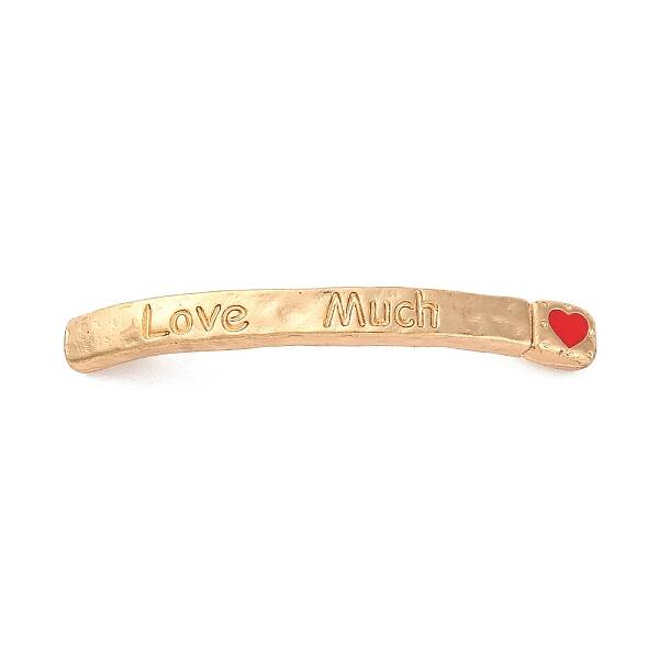 Alloy Red Enamel Love Much Connector Links Charms