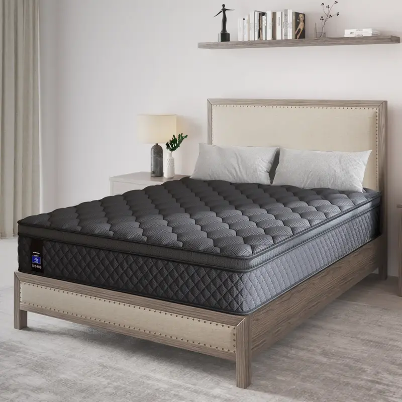 101214 Twin Full Queen King Size Mattress in a Box Hybrid Pocket Spring Gel Memory Foam-Viscountess Medium Firm