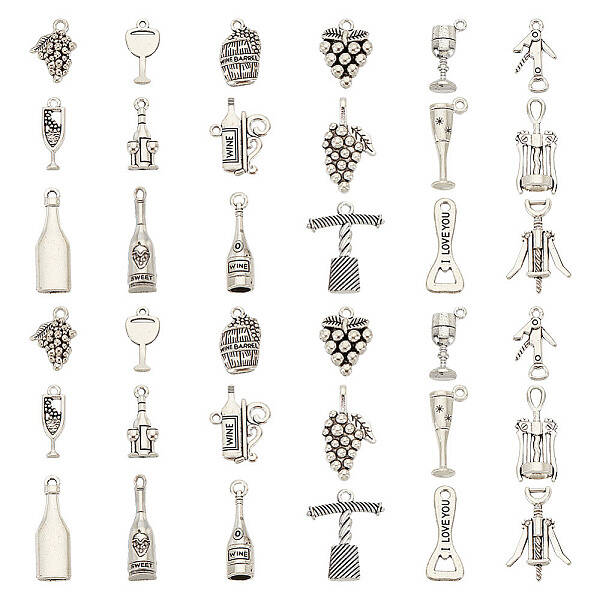 4Bags Tibetan Style Alloy Pendants Sets