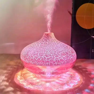 USB Powered Humidifier, Colorful Atmosphere Night Light Humidifier for Bedroom, Nano Mist Aroma Diffuser Suitable for Multipl...