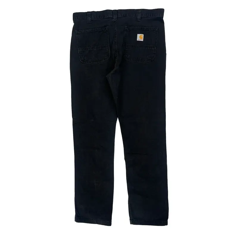 Carhartt Trousers - 36W 32L Black Cotton Blend | Size: 36″ waist