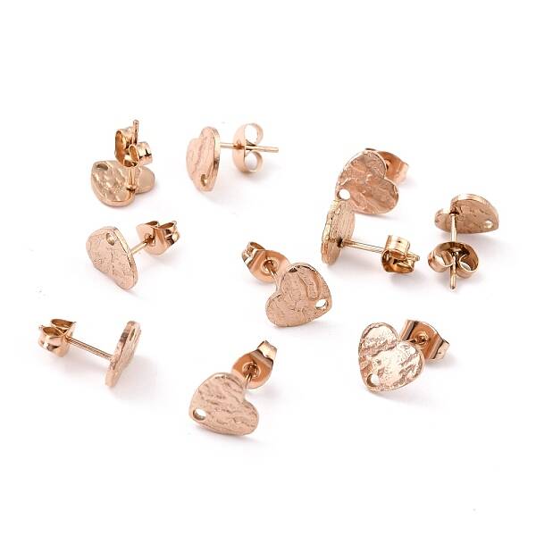 Ion Plating(IP) 304 Stainless Steel Stud Earring Findings