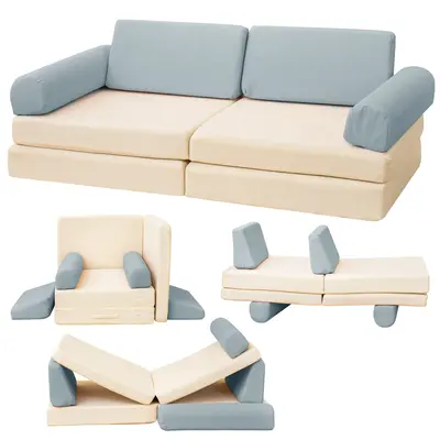 Lamerge Nugget Couch, Modular Play Couch, for kid 3+ years old Couch for Playroom,Sofa Couch, 5 Seconds Instant Expansion, Co...