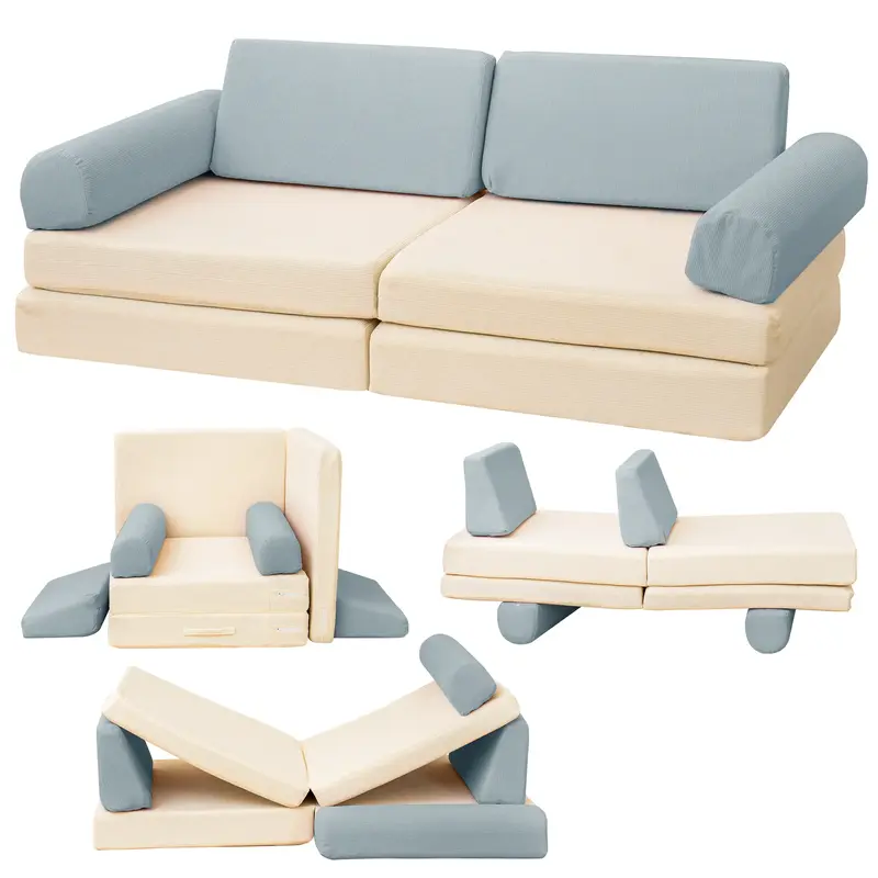 Lamerge Nugget Couch, Modular Play Couch, for kid 3+ years old Couch for Playroom,Sofa Couch, 5 Seconds Instant Expansion, Co...