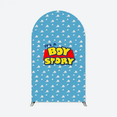 Aperturee Blue White Cloud Boy Story Baby Shower Arch Backdrop | Wedding Arch Backdrop | Chiara Arch Backdrop Diy | Diy Chiar...
