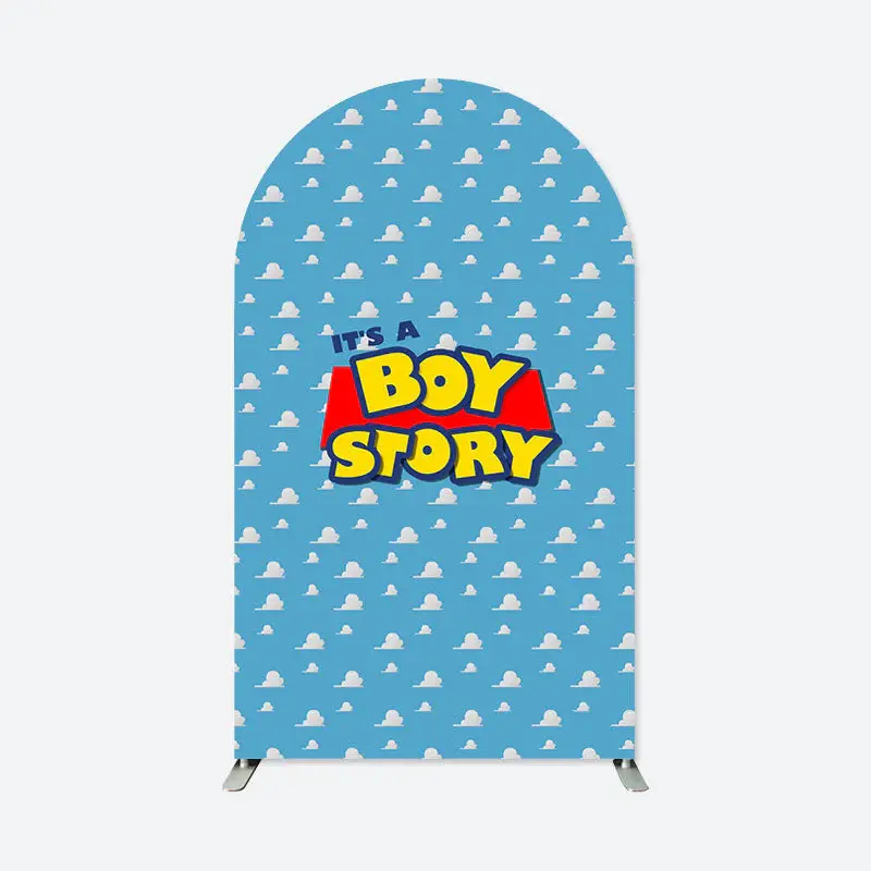 Aperturee Blue White Cloud Boy Story Baby Shower Arch Backdrop | Wedding Arch Backdrop | Chiara Arch Backdrop Diy | Diy Chiar...