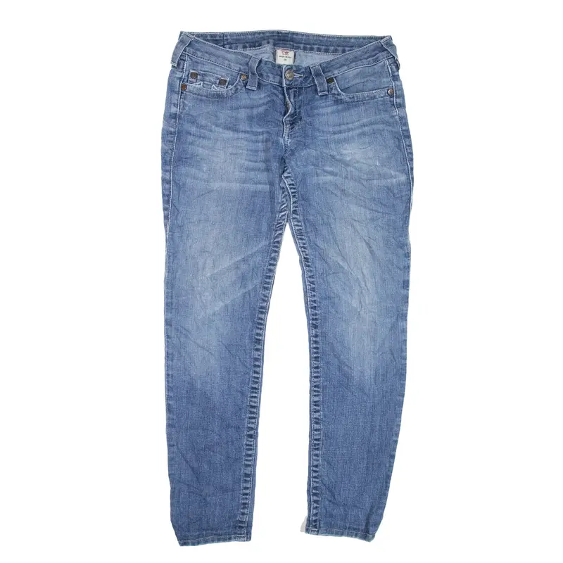 TRUE RELIGION Jeans Blue Denim Regular Tapered Womens W32 L27