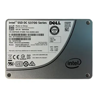 Dell 06P5GN | 200GB Multi-Level Cell SATA 3Gb/s Hot-Pluggable 2.5-Inch Solid State Drive for PowerEdge Servers