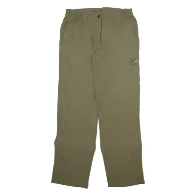 MAMMUT Detachable Legs Womens Trousers Green Regular Straight W28 L30