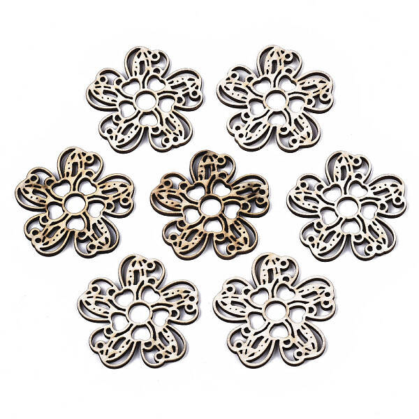 Unfinished Natural Poplar Wood Filigree Joiners Links