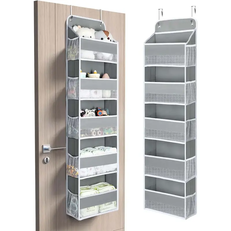 DELAMU Over-the-Door Organizer | Hanging Storage Bag for Bedroom/Bathroom/Apartments/Dorms | Premium Non-Woven | No Tools | B...