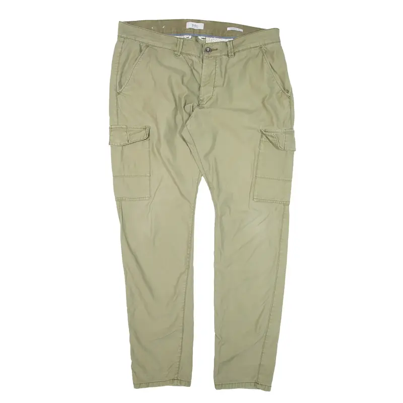 E.D.C Cargo Trousers Green Regular Tapered Womens W36 L31