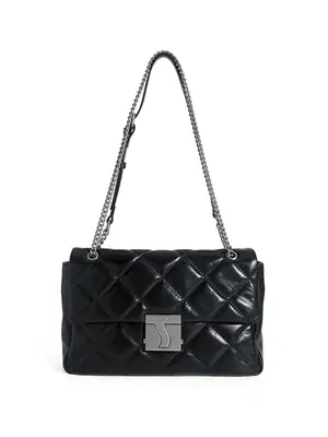 Smting Quilted Chain Flap Bag