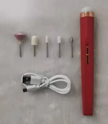 5in1 Manicure Machine Set Electric Nail Drill Polisher Cordless USB Rechargeable With LED Cutters Mill For Manicure Pedicure ...