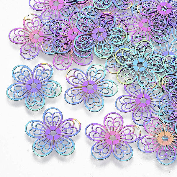 Ion Plating(IP) 304 Stainless Steel Filigree Pendants