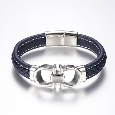 Men's Braided Leather Cord Bracelets