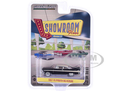1957 Plymouth Belvedere Jet Black with Sand Dune White Top and Stripes \