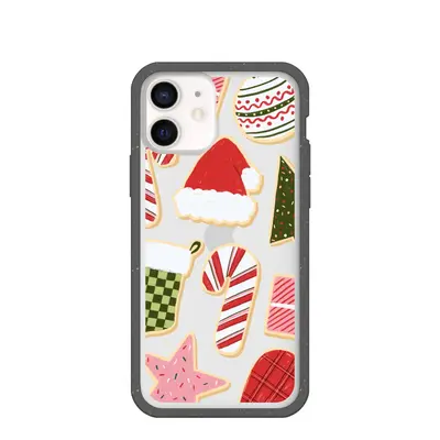 Clear Festive Cookies iPhone 12/ iPhone 12 Pro Case With Black Ridge