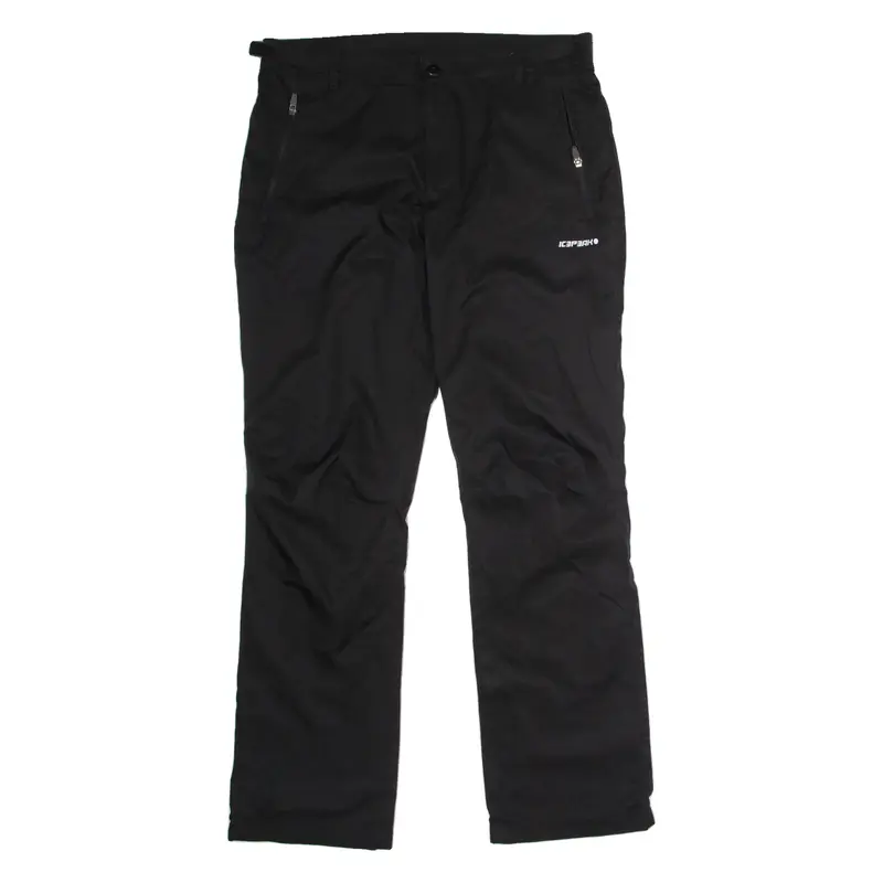 ICEPEAK Outdoor Mens Trousers Black Regular Straight Nylon W36 L32
