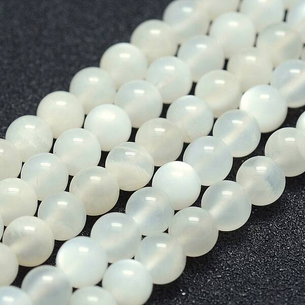 Natural White Moonstone Beads Strands