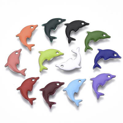 201 Stainless Steel Enamel Pendants